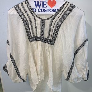 Free People Embroidered Top